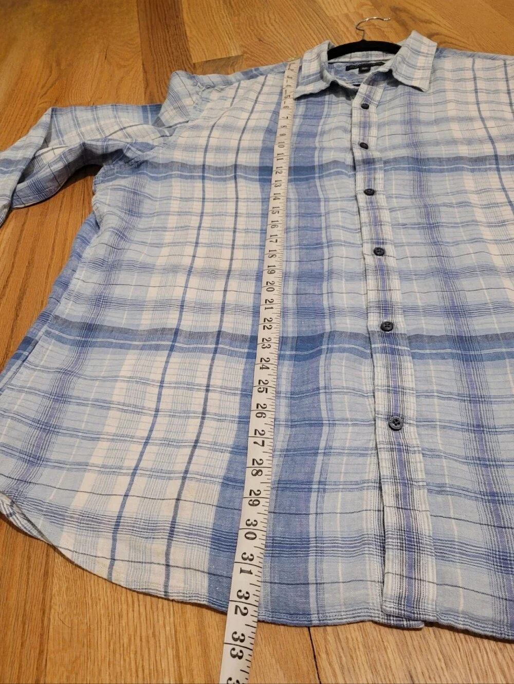 Banana Republic | Light Blue and White Plaid Shirt - XXL